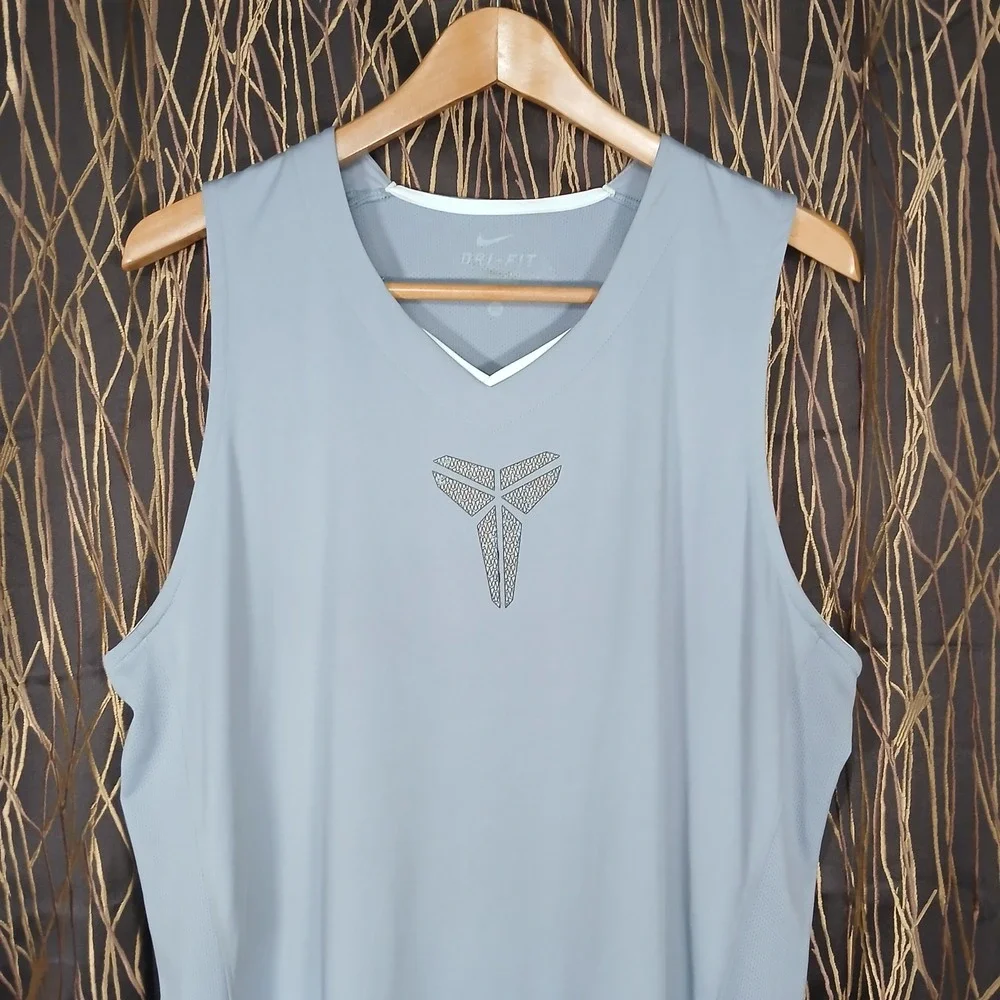 Nike‎ Kobe Bryant Mamba Jersey Mens XL Grey Dri-FIT Basketball Tank 532326-012